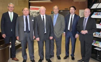 Frank Bellion, Pdt de la CCI Brest, Jean-Paul Chapalain Pdt de la CCI Morlaix, Jean-François Garrec , Pdt de la CCI de région, Youenn Le Boulc'h, Pdt de la CCI Saint-Malo Fougères, Emmanuel Thaunier, Pdt CCI Rennes et Dominique Lecomte, Pdt CCI Côtes d'Armor