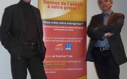 Jean-Paul Eyraud, pdt de la commission communication à l'ordre des experts comptables de Bretagne et Xavier Tissandier