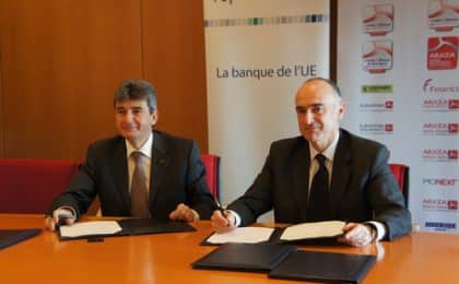 Philippe de Fontaine Vive, Vice-Président de la BEI et Jean-Pierre Denis, Président du Crédit Philippe de Fontaine Vive, Vice-Président de la BEI et Jean-Pierre Denis, Président du Crédit