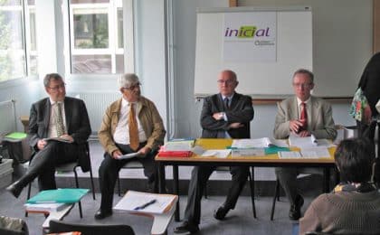 de gauche à droite : Mériadec LE MOUILLOUR, représentant la CCI de Brest, Alain GUILLARD, Président du CILCA, Bernard THEPOT, Président du CIL Bretagne, et Didier RAME, Président du CIL Habitat Ouest, et nouveau Président d’Inicial. de gauche à droite : Mériadec LE MOUILLOUR, représentant la CCI de Brest, Alain GUILLARD, Président du CILCA, Bernard THEPOT, Président du CIL Bretagne, et Didier RAME, Président du CIL Habitat Ouest, et nouveau Président d'Inicial.