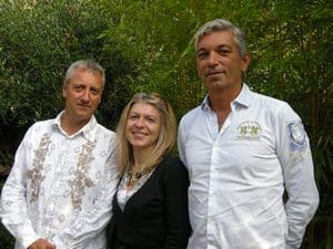De G à D : Jean-Pascal et Sylvie Lamidon et Frédéric Rialland