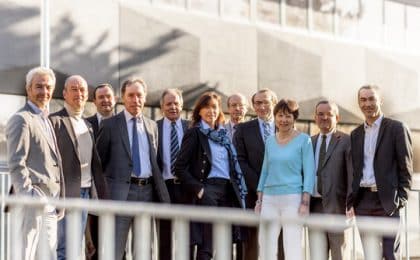 Les membres de Synexrans dont le président Jean-Marc Tariant ( à gauche)