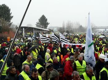 Manifestation contre la taxe Borloo