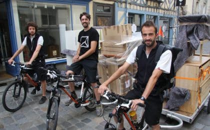 Les 3 cofondateurs de Toutenvélo, Scop créée à Rennes en 2012