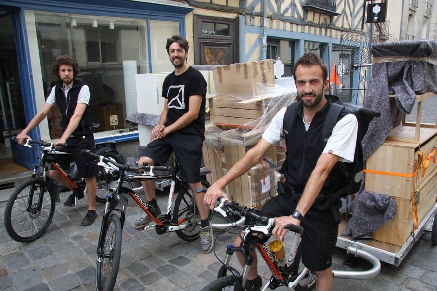Les 3 cofondateurs de Toutenvélo, Scop créée à Rennes en 2012