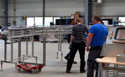 Avec 90 salariés pour un CA de 35 millions d’euros, Armor Inox à Mauron dans le Morbihan a la particularité d’exporter 95 % de ses lignes automatisées.