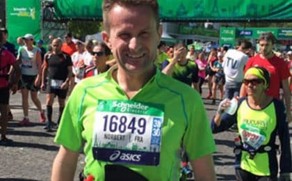 Norbert Friant, marathonien technophile, ambassadeur de Tech4Race, start-up rennaise d’être retenue parmi 50 start-ups du sport les plus innovantes dans le monde selon la Hype Foundation, pour l’année 2017