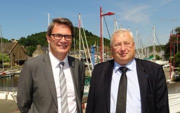 David Derré nouveau directeur de la CCI des Côtes d'Armor au côté de Thierry Troesch , Président