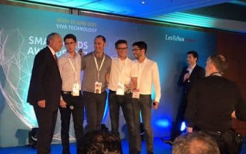 Parmi 60 start-up candidates, WaryMe a remporté le prix « coup de cœur » de la part de Philippe Monloubou, Président du Directoire d’Enedis. Parmi 60 start-up candidates, WaryMe a remporté le prix « coup de cœur » de la part de Philippe Monloubou, Président du Directoire d’Enedis.