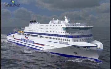 Le Honfleur, futur navire de la Compagnie maritime Brittany Ferries Le Honfleur, futur navire de la Compagnie maritime Brittany Ferries