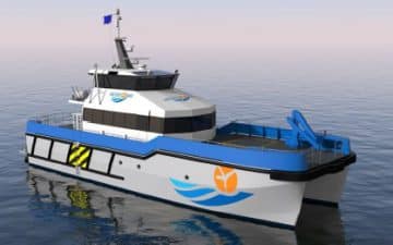 Le navire WFSV 26w de Piriou permet des transferts rapides et sûrs. Le navire WFSV 26w de Piriou permet des transferts rapides et sûrs.
