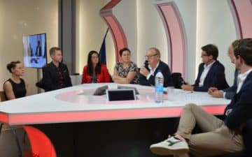 Roland Beaumanoir au (centre sur la photo), Président fondateur du Groupe Beaumanoir, a accepté de parrainer la 20ème édition d’Entreprendre dans l’Ouest.