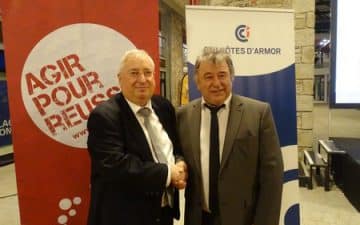 vouex_cci_22_ Thierry troesch président de la CCI 22 et Louis Noël , président de la CMA 22 ont présenté ensemble leurs voeux.