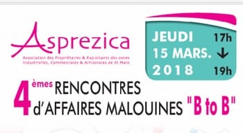 Ne manquez pas le jeudi 15 mars les 4èmes rencontres d’affaires malouines « B to B »