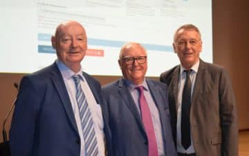 de G à D : Gilles Falc'hun, Pdt BCI , Jean-François Garrec, Pdt CCI Bretagne et Vincent Chamaret, Directeur BCI