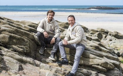 Laurent Coulloume-Labarthe et Simon Ferniot cofondateurs de Biogroupe à Erquy dans les Côtes d'Armor