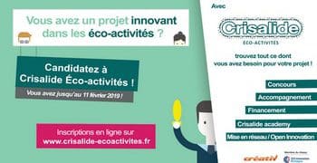 Crisalide éco-activités : nouvel appel à candidatures ouvert aux entreprises et porteurs de projets du Grand Ouest