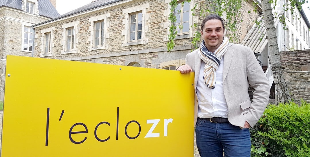 Maël Jaffrelot, un des quatre fondateurs de l’eclozr à Rennes qui a pour vocation de devenir un carrefour vivant de l’innovation, à la fois lieu de formation aux nouvelles technologies et d’évènementiels pour les entreprises bretonnes, les PME en particulier