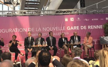 Inauguration de mercredi 3 juillet de la gare de Rennes en présence d’Elisabeth Borne, la ministre des Transports, Jean-Yves Le Drian, le ministre des Affaires étrangères , Guillaume Pépy Présiedent de la SNCF mais aussi de nombreux élus locaux et régionaux e Inauguration de mercredi 3 juillet de la gare de Rennes en présence d'Elisabeth Borne, la ministre des Transports, Jean-Yves Le Drian, le ministre des Affaires étrangères , Guillaume Pépy Présiedent de la SNCF mais aussi de nombreux élus locaux et régionaux es nombreux élus locaux et régionaux.