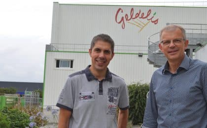 Frédéric Bonnet a pris, en juin dernier la responsabilité du site industriel de Geldelis, 4 000 m² situés près de Vitré en Ille-et-Vilaine. A ses côtés : Bruno Piovesan, Directeur commercial
