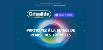 Le 7 novembre, participez à la cérémonie de la remise des trophées Crisalide Numérique