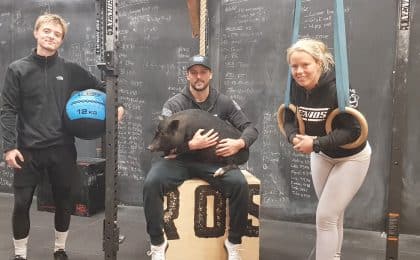 Killian Gaillard, Stagiare IRSS, Arthur Guérin, crétauer de SIlex CrossFit et LIne Schmidt en charge de la restauration paléolithique