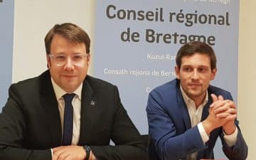 Loïg Chesnais-Girard et Martin Meyrier, respectivement Président et Vice président de la Région Bretagne