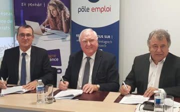 De g à d : Frédéric Sévignon, Directeur de Pôle emploi Bretaggne, Jean-François Garrec, Président de la CCI Bretagne et Louis Noël , Président de la Chambre régionale des métiers