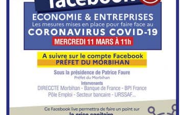 La préfecture du Morbihan organise un Facebook Live pour informer sur le Coronavirus/Covid19