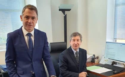 Gilles Henrio Président du Tribunal de Commerce ,et Maitre Paty Greffier