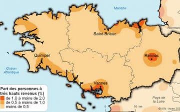 Les personnes à très haut revenu résident essentiellement dans les grands pôles urbains et sur le littoral