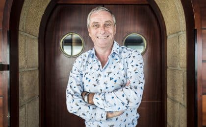 Pierre-Yves Roué, propriétaire de l'hôtel-restaurant Ar Men Du, à Névez.