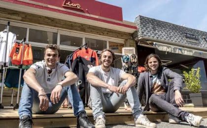 La team zeus : de g à d droite, Martin Goessant , Gaspard Voituriez et Elliot Voituriez