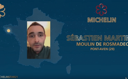 Sébastien Martinez, chef du restaurant Le Moulin de Rosmadec, une étoile au Guide Michelin 2021 Sébastien Martinez, chef du restaurant Le Moulin de Rosmadec, une étoile au Guide Michelin 2021