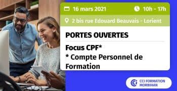 Portes ouvertes à CCI Formation Morbihan : utilisez votre CPF pour vous former