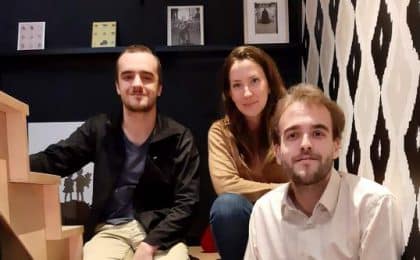 De g à d : Tom Richer, Clémence Mirgualet et Samuel Richer, co-fondateurs d'Octobot consulting à Lannion