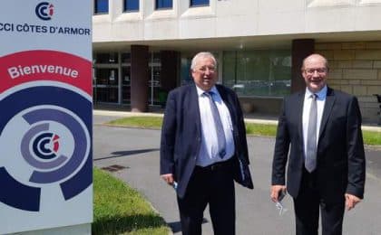 Thierry Troesch, président de la chambre de commerce et d’industrie des Côtes-d’Armor et Stéphane Drobinski, directeur de la CCI, Thierry Troesch, président de la chambre de commerce et d’industrie des Côtes-d’Armor et Stéphane Drobinski, directeur de la CCI,
