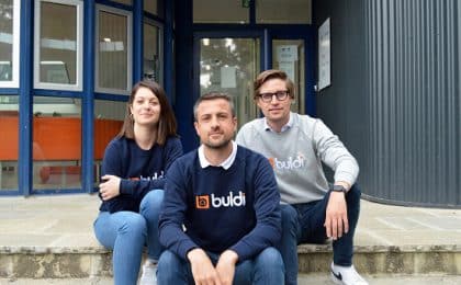 Elise Albert, Nicolas Mahé et Matthieu Merceron, co-fondateurs de Buldi Elise Albert, Nicolas Mahé et Matthieu Merceron, co-fondateurs de Buldi