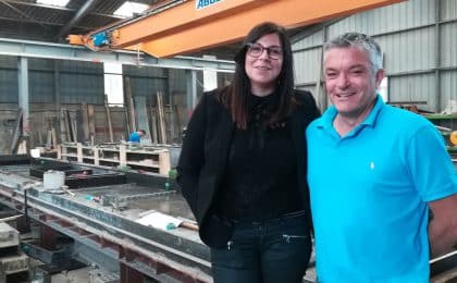Lise et Stéphane Simon, dirigeants de l'entreprise Préfa-Ouest