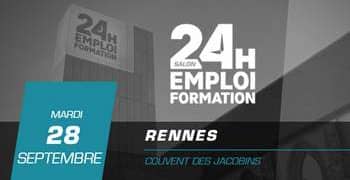 Le salon 24 H pour l'emploi et la formation revient à Rennes le 28 septembre