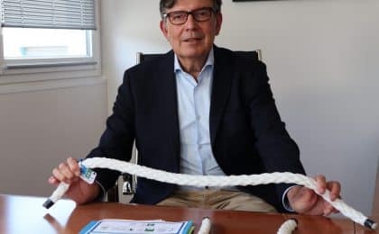 Max Dufour, directeur général de Le Drezen et inventeur du filet biodégradable LINC BioMer Max Dufour, directeur général de Le Drezen et inventeur du filet biodégradable LINC BioMer
