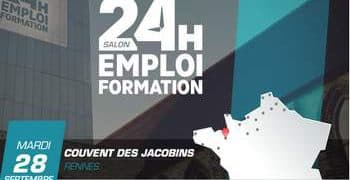 Le salon 24H pour l’Emploi et la Formation revient à Rennes le mardi 28 septembre 2021