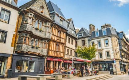 Centre ville de Lannion dans les Côtes d'Armor