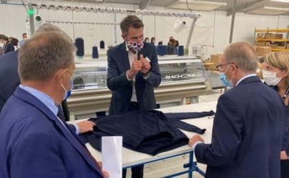 Inauguration de l'usine 3D-Tex à Saint-Malo le 24 septembre dernier en présence des élus de l'agglomération de Saint-Malo