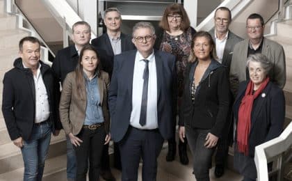 Jean-Claude Balanant, président de la CCI Côtes d’Armor , entouré des 9 élus membres du bureau Jean-Claude Balanant, président de la CCI Côtes d'Armor , entouré des 9 élus membres du bureau