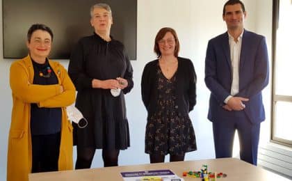De g à d : Laure Briantais, Michèle Pracht, Céline Gouezou et Tristan Debry De g à d : Laure Briantais, Michèle Pracht, Céline Gouezou et Tristan Debry