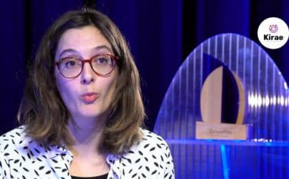 Lisa Ferrer dirigeante de Kirae à Rennes est un des 2 coups de coeur du jury Crisalide 2021
