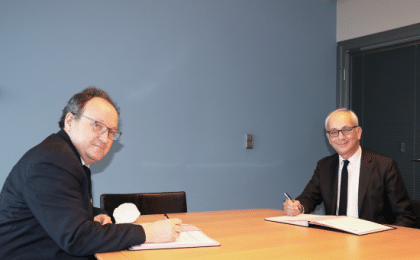Ambroise Fayol, vice-président de la BEI et Julien Carmona, président du Crédit Mutuel Arkéa Ambroise Fayol, vice-président de la BEI et Julien Carmona, président du Crédit Mutuel Arkéa
