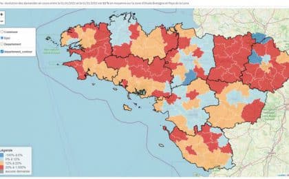 La demande de logements sociaux en Bretagne et Pays-de la Loire entre 2021 et 2022 croit de 12 % en moyenne avec de fortes disparités régionales