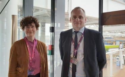 Gaëlle Le Roux, directrice régionale SNCF Gares et Connexions et Christophe Huau, directeur territorial SNCF Réseau